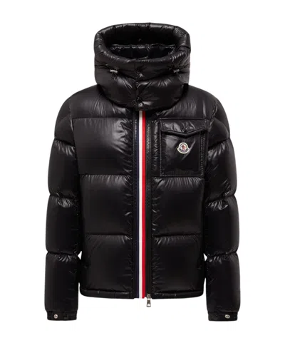 Moncler Montbeliard Hooded Short Down Jacket In Black