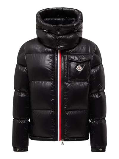 Moncler Montbeliard Short Down Jacket With Hood In Black