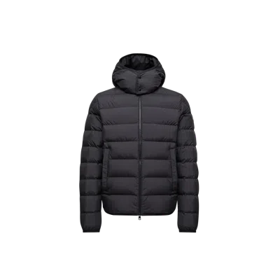 MONCLER MONTBROCQ HOODED SHORT DOWN JACKET, MEN, BLACK, SIZE: 6