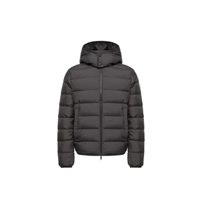 Moncler Montbrocq Hooded Short Down Jacket, Men, Black, Size: 6