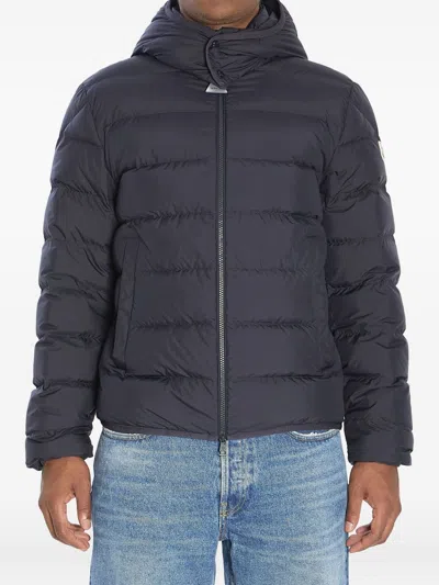 Moncler Men Montbrocq Short Down Jacket In Blue