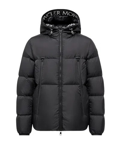 Moncler Montcla Hooded Short Down Jacket In Black