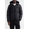 Moncler Montcla Water Repellent Short Hooded Down Jacket In Black