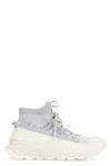 Moncler Glitter High-top Sneakers Pull Tab In Silver