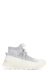 Moncler Glitter High-top Sneakers Pull Tab In Silver