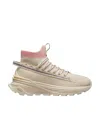 Moncler High-top Sneakers Light Runner Fabric Mix In Nude