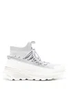 Moncler Glitter High-top Sneakers Pull Tab In Silber