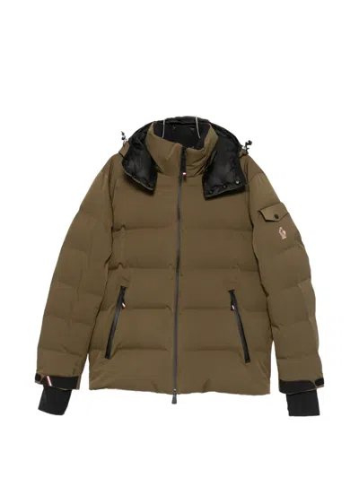 Moncler Montegetech Quilted Hooded Jacket In Burgundy