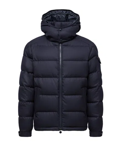 MONCLER MONCLER MONTGENEVRE HOODED FLANNEL SHORT DOWN JACKET