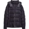 Moncler Montgenevre Virgin Wool Down Puffer Jacket In Navy