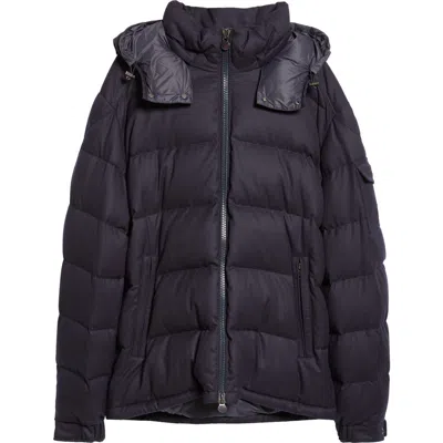Moncler Montgenevre Virgin Wool Down Puffer Jacket In Navy
