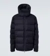 Moncler Men Montgenevre Virgin Wool Down Jacket In Black