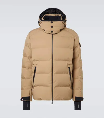 Moncler Grenoble Montgetech Hooded Padded Quilted Shell Ski Jacket In Brown