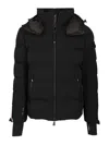 Moncler Black Montgetech Short Down Jacket In Black