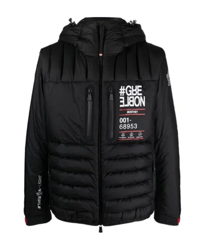 Moncler Monthey Zip-up Padded Jacket In Black