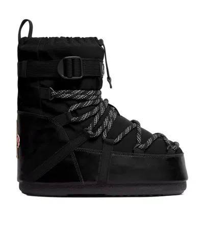 Moncler X Moon Boot Icon Low Snow Boots In Black