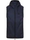 Moncler Moretan Zip-up Vest In Blue