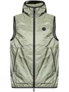 Moncler Gilet Moretan À Capuche In Green