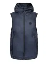 Moncler Moretan Zip-up Vest In Blue