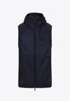 Moncler Moretan Zip-up Vest In Navy