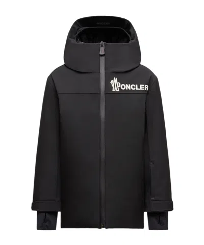 Moncler Kids' Moriond Hooded Ski Jacket In Black