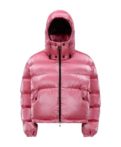 Moncler Moselotte Short Down Jacket In Pink