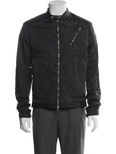 Pre-owned Moncler Moto Jacket In Gray