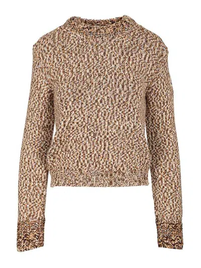 Moncler Moulin Wool Sweater In Brown