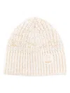 Moncler Mouliné Beanie Hat In White