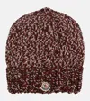 Moncler Mouliné Wool-blend Beanie In Multi