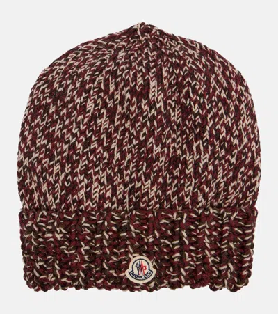 Moncler Mouliné Wool-blend Beanie In Multi