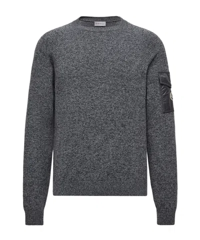 MONCLER MOULINÉ WOOL  CASHMERE JUMPER