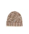 Moncler Logo Patch Knitted Beanie In Purple