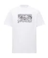 Moncler Mens White Graphic-print Crewneck Cotton T-shirt In White