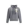 Moncler Mountain-logo Hoodie Sweater In Gray