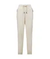 Moncler Mountain Logo Sweatpants In White