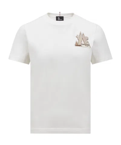 Moncler Mountain-logo T-shirt In White