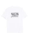Moncler Mens White Graphic-print Crewneck Cotton T-shirt In White