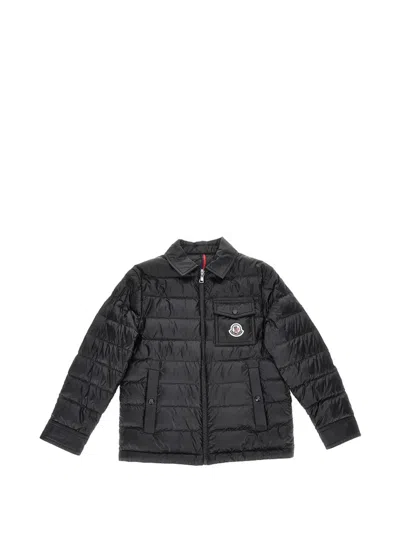 Moncler Kids' Mourillon Quilted Logo-patch Jacket In Black