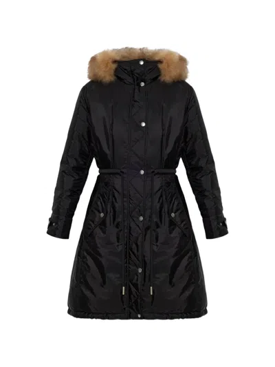 Moncler Moustique Hooded Parka In Black