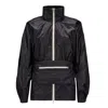 Moncler Belt Bag-detail Zip-up Jacket In Black