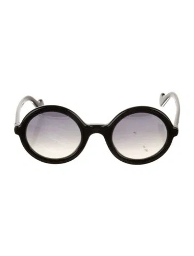 Pre-owned Moncler Mrs.  Round Sunglasses In Black