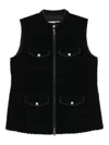 Moncler Fallavier Virgin Wool Down Vest In Black