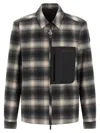 Moncler Check-pattern Padded Coat In Black