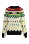MONCLER MULTICOLOR JACQUARD WOOL SWEATER FOR WOMEN