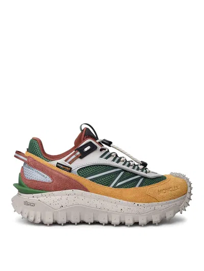 Moncler Multicolor Leather Blend Trainers In Multicolour