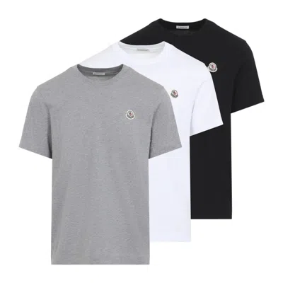 Moncler Multicolor Pack Of 3 Crew Neck T-shirt In Yellow