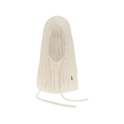 Moncler N0403 Cable-knit Alpaca-wool Blend Beanie In Metallic