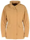 Moncler 'nades' Beige Polyester Blend Jacket In Beige
