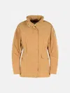 Moncler Nades Short Parka In Beige